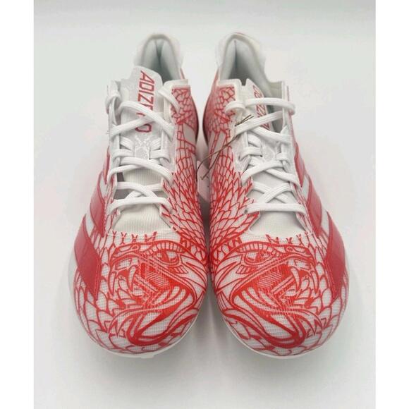 Adidas Adizero Electric Orange/White Football Cleats Size 9.5 Men\'s New main image 5